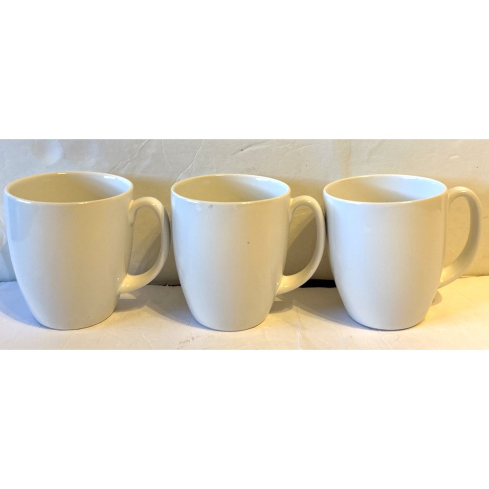 Corelle Coffee Tea Mug Cup White Coordinates Stoneware 4" Cups (Lot of 3) - Picture 3 of 6